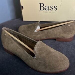 G.H. Bass & Company Lucille Dark Moss Loafers in Suede